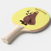 Funny hungrig hässlich flehe Cartoon Tischtennis Schläger (Vorderseite)