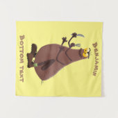 Funny hungrig hässlich flehe Cartoon Wandteppich (Vorderseite (Horizontal))