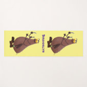 Funny hungrig hässlich flehe Cartoon Yogamatte (Vorderseite (Horizontal))