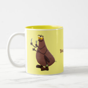 Funny hungrig hässlich flehe Cartoon Zweifarbige Tasse