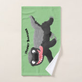 Funny hungrig Honigbadger Cartoon Illustration Badhandtuch Set (Handtuch)