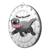 Funny hungrig Honigbadger Cartoon Illustration Dartscheibe (Vorderseite rechts)