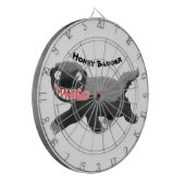 Funny hungrig Honigbadger Cartoon Illustration Dartscheibe (Vorderseite Links)