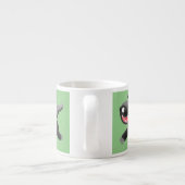 Funny hungrig Honigbadger Cartoon Illustration Espressotasse (Rückseite)