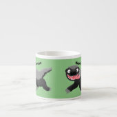 Funny hungrig Honigbadger Cartoon Illustration Espressotasse (Vorderseite)