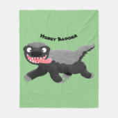 Funny hungrig Honigbadger Cartoon Illustration Fleecedecke (Vorderseite)