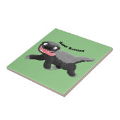 Funny hungrig Honigbadger Cartoon Illustration Fliese (Seite)
