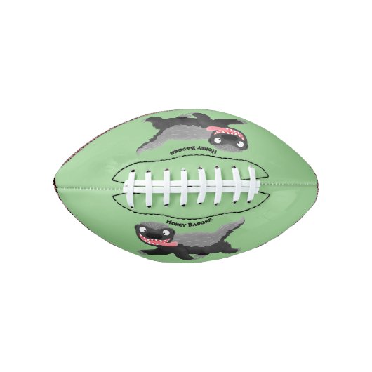 Funny hungrig Honigbadger Cartoon Illustration Football (Vorderseite)