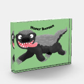 Funny hungrig Honigbadger Cartoon Illustration Fotoblock (Links)