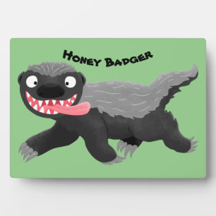 Funny hungrig Honigbadger Cartoon Illustration Fotoplatte