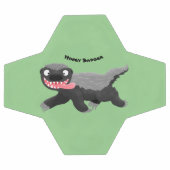 Funny hungrig Honigbadger Cartoon Illustration Fußball (Flach)