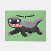 Funny hungrig Honigbadger Cartoon Illustration Fußmatte (Vorderseite)