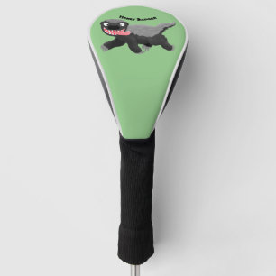 Funny hungrig Honigbadger Cartoon Illustration Golf Headcover