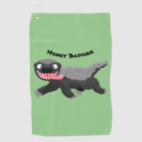 Funny hungrig Honigbadger Cartoon Illustration
