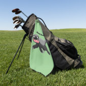 Funny hungrig Honigbadger Cartoon Illustration Golfhandtuch (Gras)