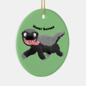 Funny hungrig Honigbadger Cartoon Illustration Keramik Ornament (Rechts)