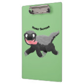 Funny hungrig Honigbadger Cartoon Illustration Klemmbrett (Links)