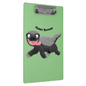 Funny hungrig Honigbadger Cartoon Illustration Klemmbrett (Rechts)