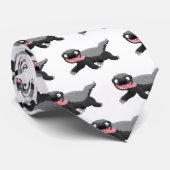 Funny hungrig Honigbadger Cartoon Illustration Krawatte (Gerollt)