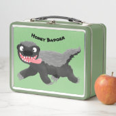 Funny hungrig Honigbadger Cartoon Illustration Metall Brotdose (Beispiel)