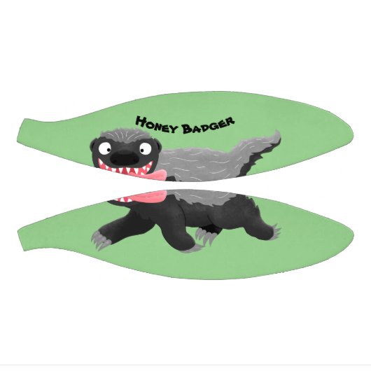 Funny hungrig Honigbadger Cartoon Illustration Mini Basketball (Panele)