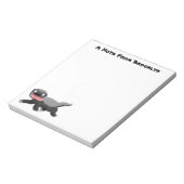 Funny hungrig Honigbadger Cartoon Illustration Notizblock (Rotiert)