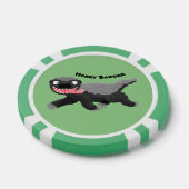 Funny hungrig Honigbadger Cartoon Illustration Pokerchips (Einzeln)