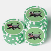 Funny hungrig Honigbadger Cartoon Illustration Pokerchips (Stapel)