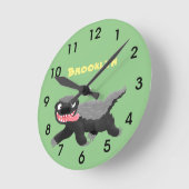 Funny hungrig Honigbadger Cartoon Illustration Runde Wanduhr (Winkel)
