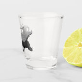 Funny hungrig Honigbadger Cartoon Illustration Schnapsglas (Rechts)