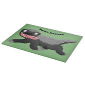 Funny hungrig Honigbadger Cartoon Illustration Schneidebrett (Ecke)