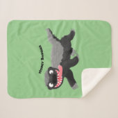 Funny hungrig Honigbadger Cartoon Illustration Sherpadecke (Vorderseite (Horizontal))