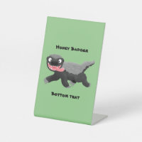 Funny hungrig Honigbadger Cartoon Illustration