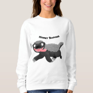 Funny hungrig Honigbadger Cartoon Illustration Sweatshirt