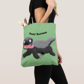 Funny hungrig Honigbadger Cartoon Illustration Tasche (Von Nahem)