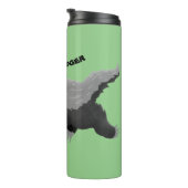 Funny hungrig Honigbadger Cartoon Illustration Thermosbecher (Nach rechts gedreht)