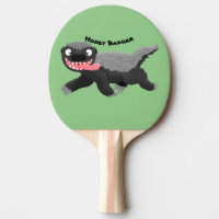 Funny hungrig Honigbadger Cartoon Illustration