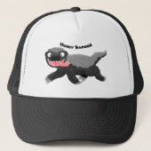 Funny hungrig Honigbadger Cartoon Illustration Truckerkappe (Vorderseite)