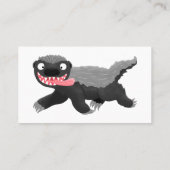 Funny hungrig Honigbadger Cartoon Illustration Visitenkarte (Rückseite)