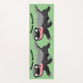Funny hungrig Honigbadger Cartoon Illustration Yogamatte (Vorderseite)