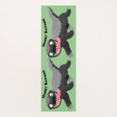 Funny hungrig Honigbadger Cartoon Illustration Yogamatte (Rückseite)