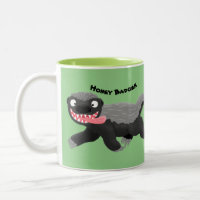 Funny hungrig Honigbadger Cartoon Illustration