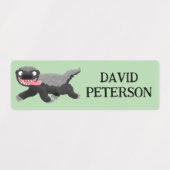 Funny hungrig honigbadger Cartoon personalisiert Etiketten (Design 1)