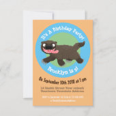 Funny hungrig Wolverine Cartoon Einladung (Vorderseite)