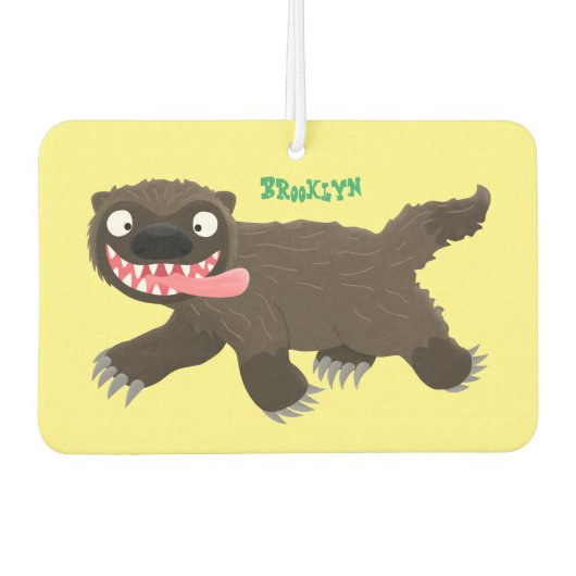 Funny hungrig Wolverine tierischer Cartoon Autolufterfrischer (Vorderseite)