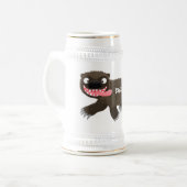Funny hungrig Wolverine tierischer Cartoon Bierglas (Vorderseite Links)