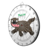 Funny hungrig Wolverine tierischer Cartoon Dartscheibe (Vorderseite rechts)