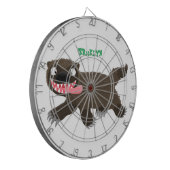Funny hungrig Wolverine tierischer Cartoon Dartscheibe (Vorderseite Links)