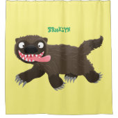Funny hungrig Wolverine tierischer Cartoon Duschvorhang (Vorderseite)
