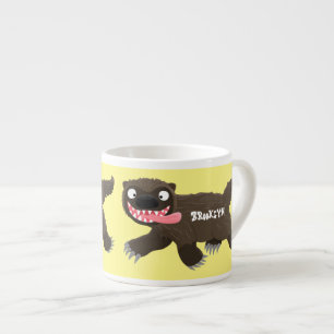 Funny hungrig Wolverine tierischer Cartoon Espressotasse